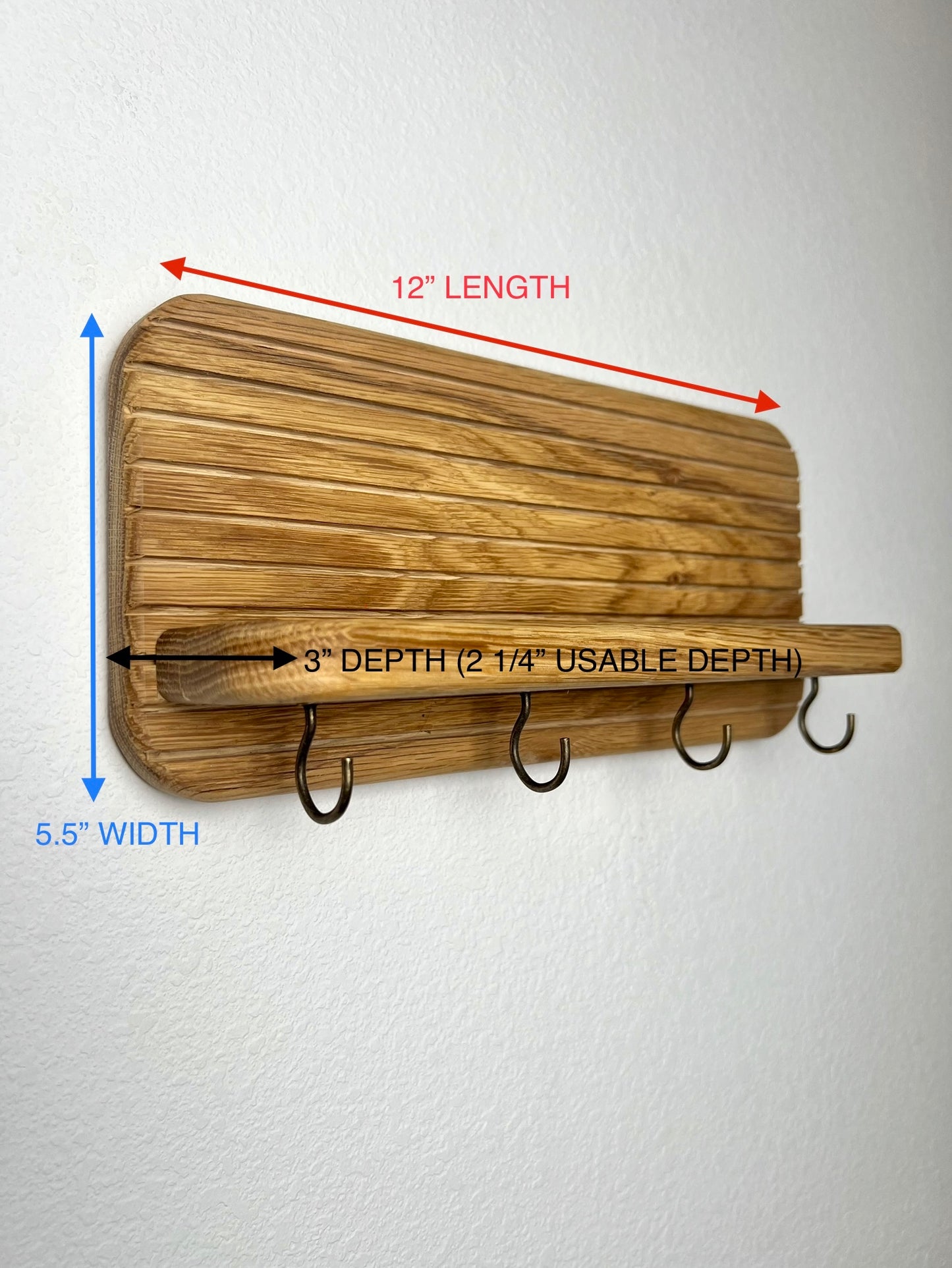 Cherry Rounded Entryway Organizer