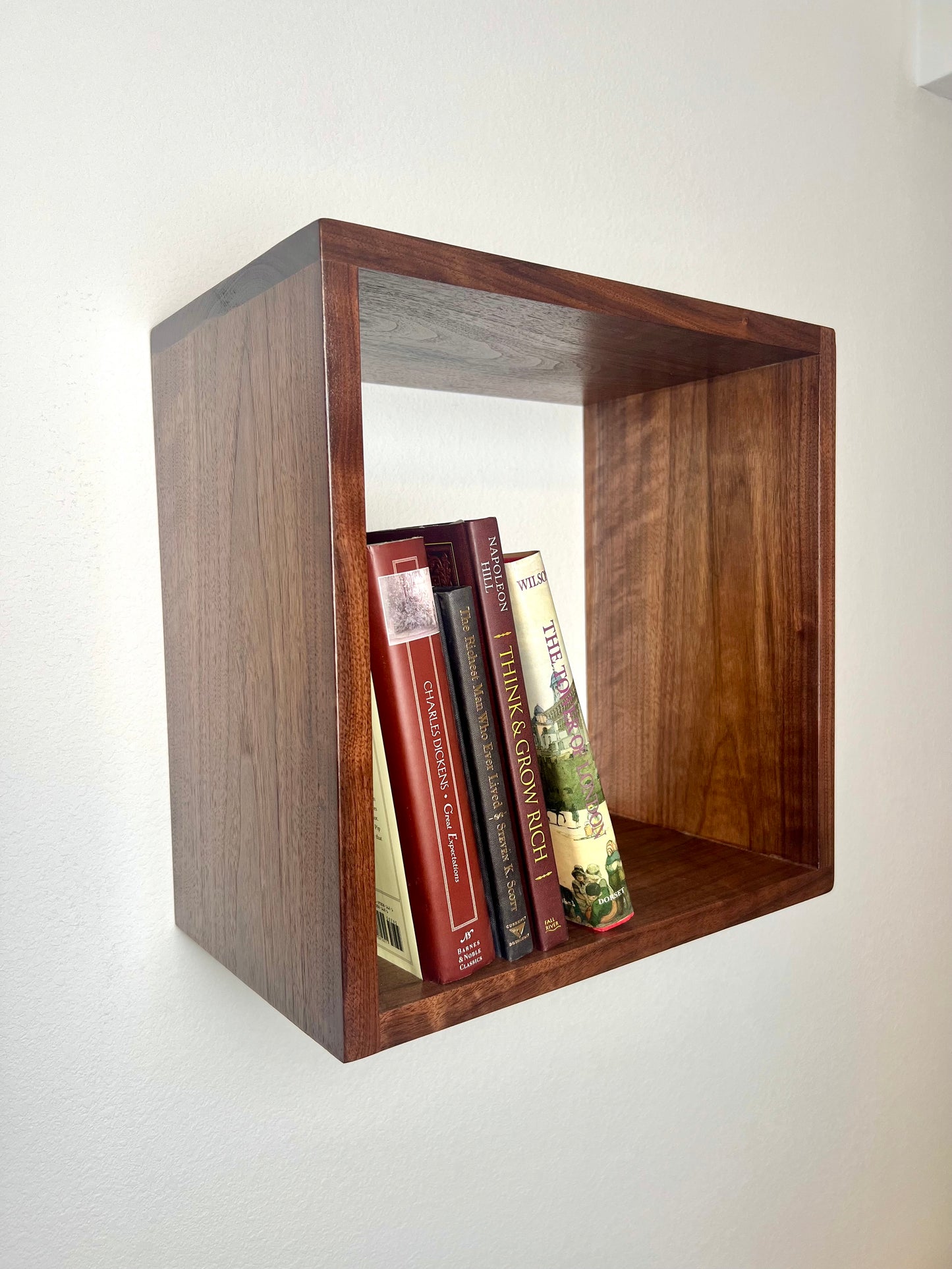 Walnut Floating Bookshelf