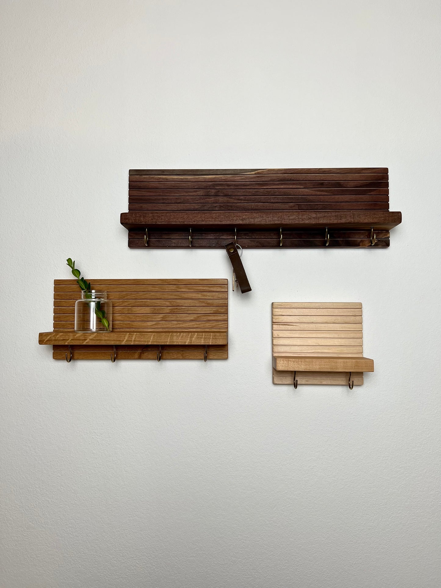 Hardwood Entryway Organizer | All sizes and woods