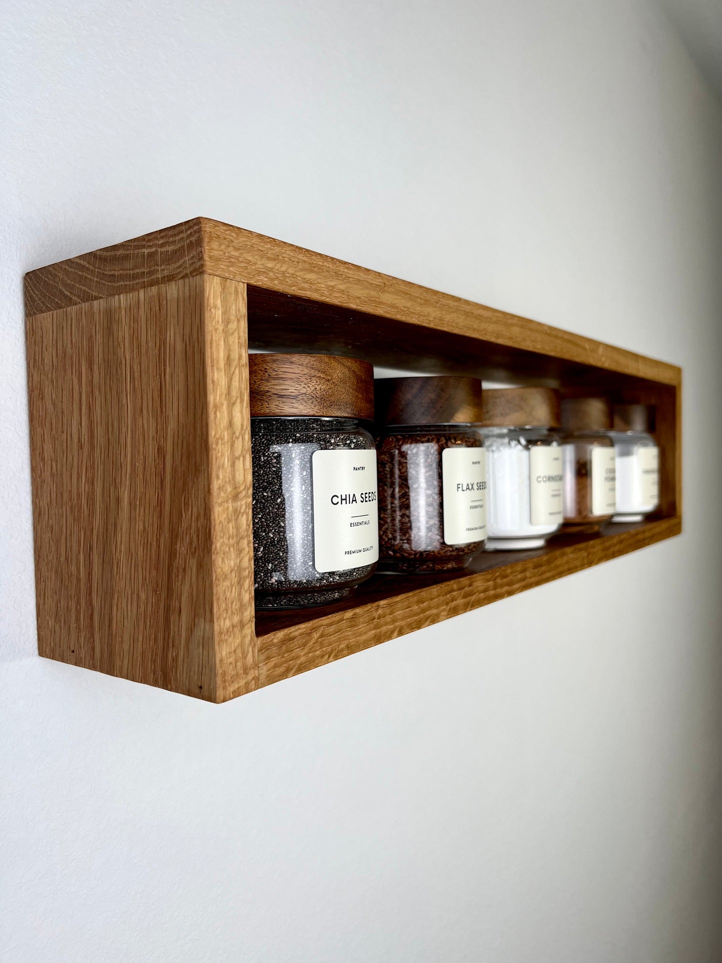 Hardwood Floating Rectangle Shelf