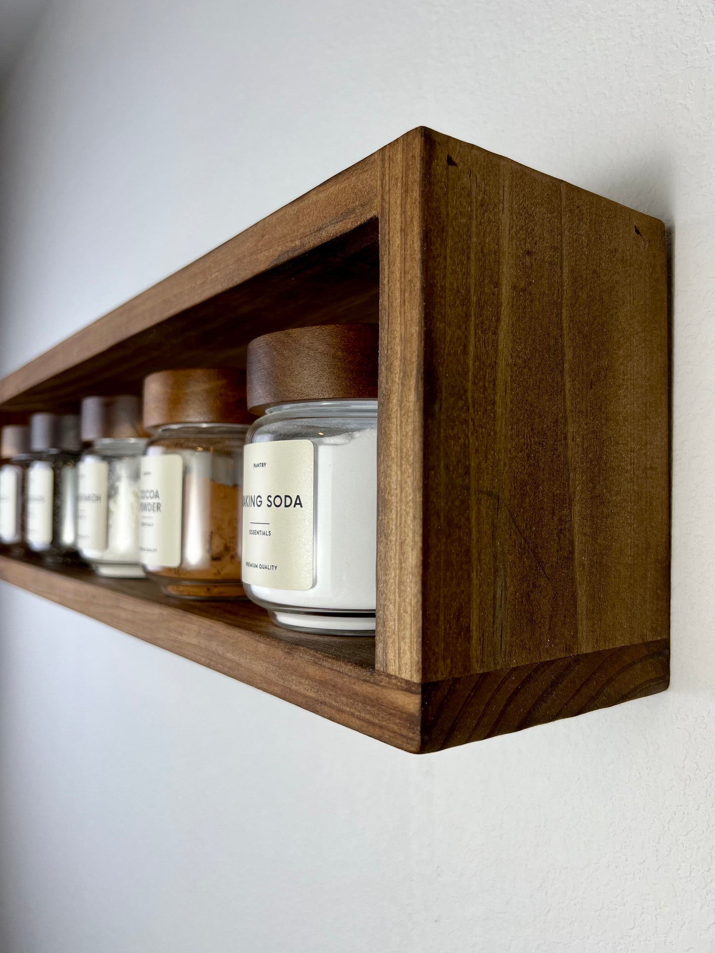 Pine Floating Rectangle Shelf | Single