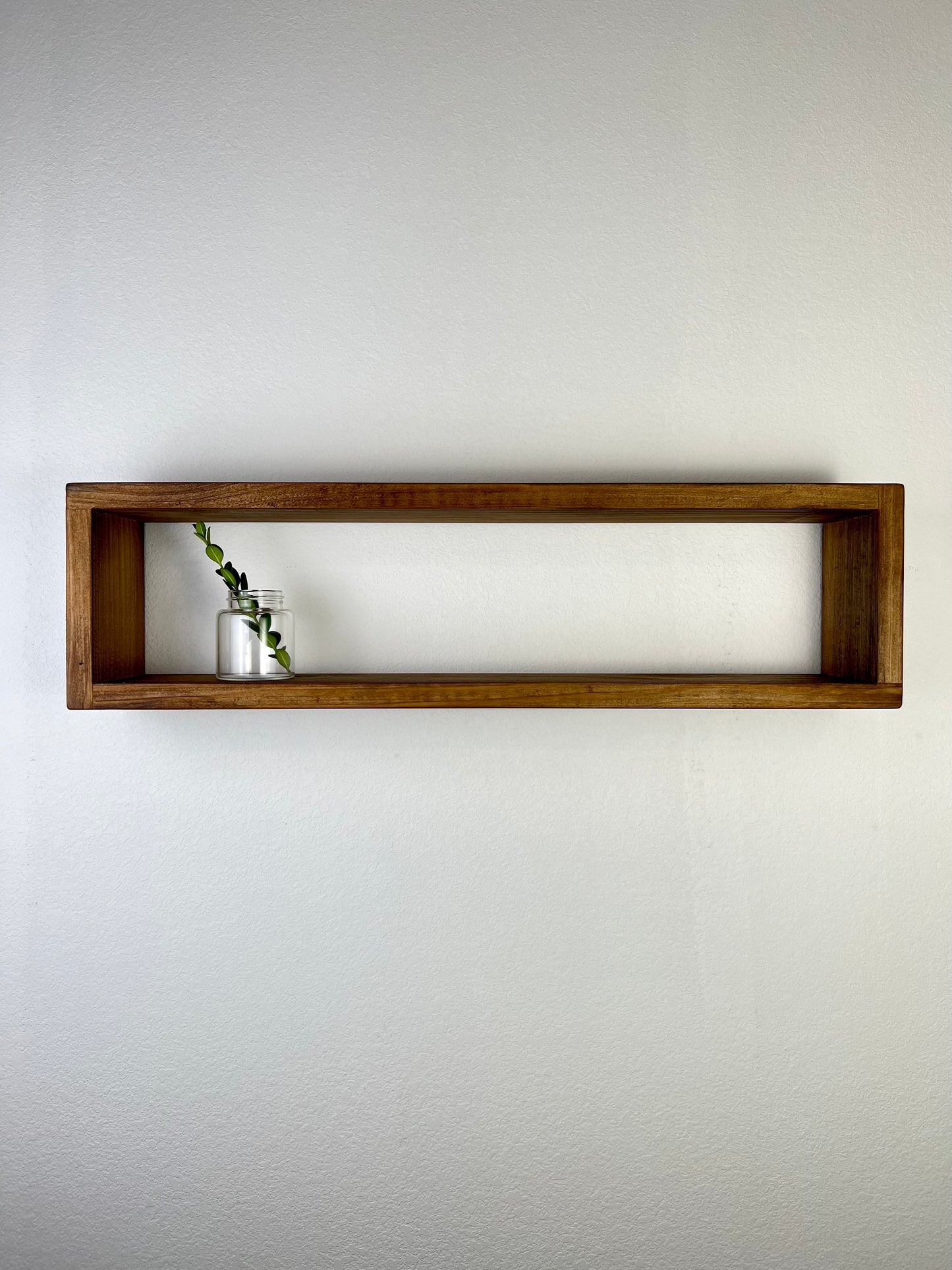 Pine Floating Rectangle Shelf | Single