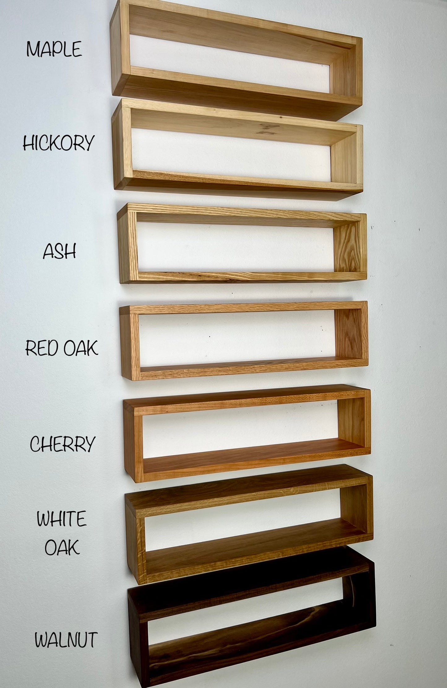 Hardwood Floating Rectangle Shelf