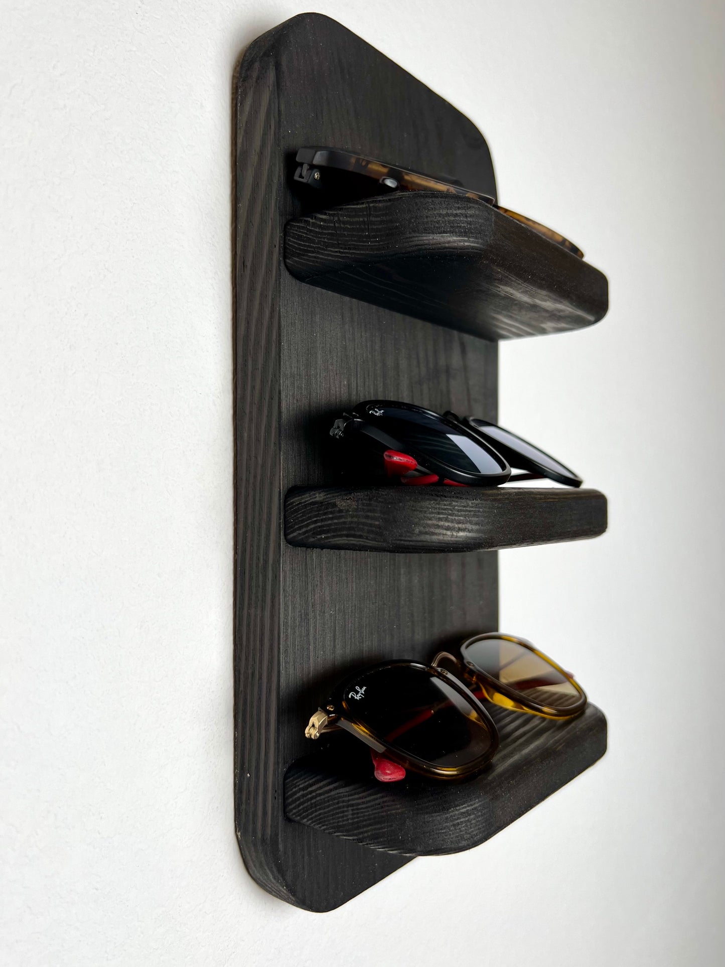 Rounded Sunglasses Shelf with Key Hooks