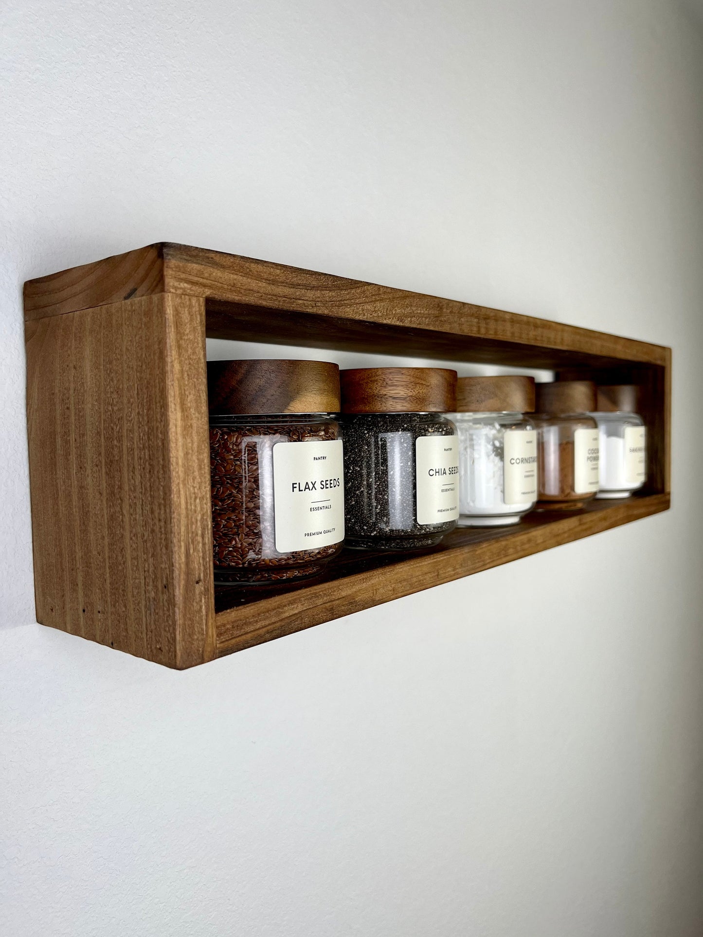 Pine Floating Rectangle Shelf | Set of 2
