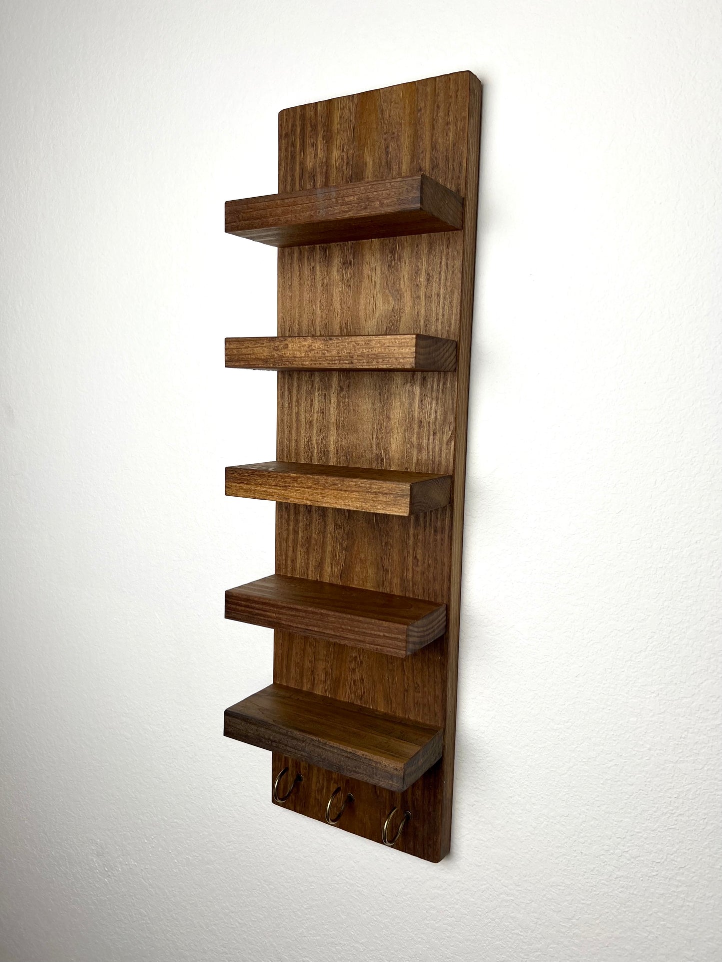 Floating Sunglasses Shelf with Key Hooks