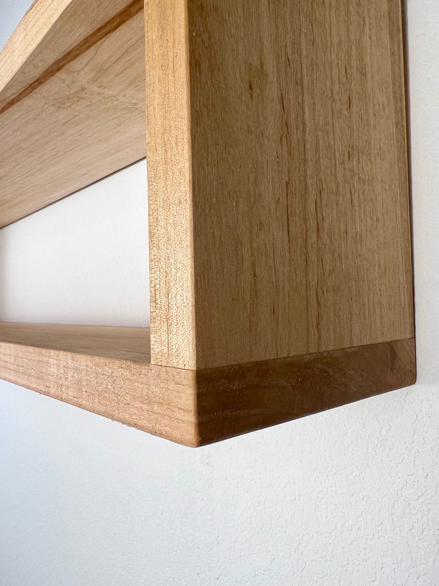 Hardwood Floating Rectangle Shelf
