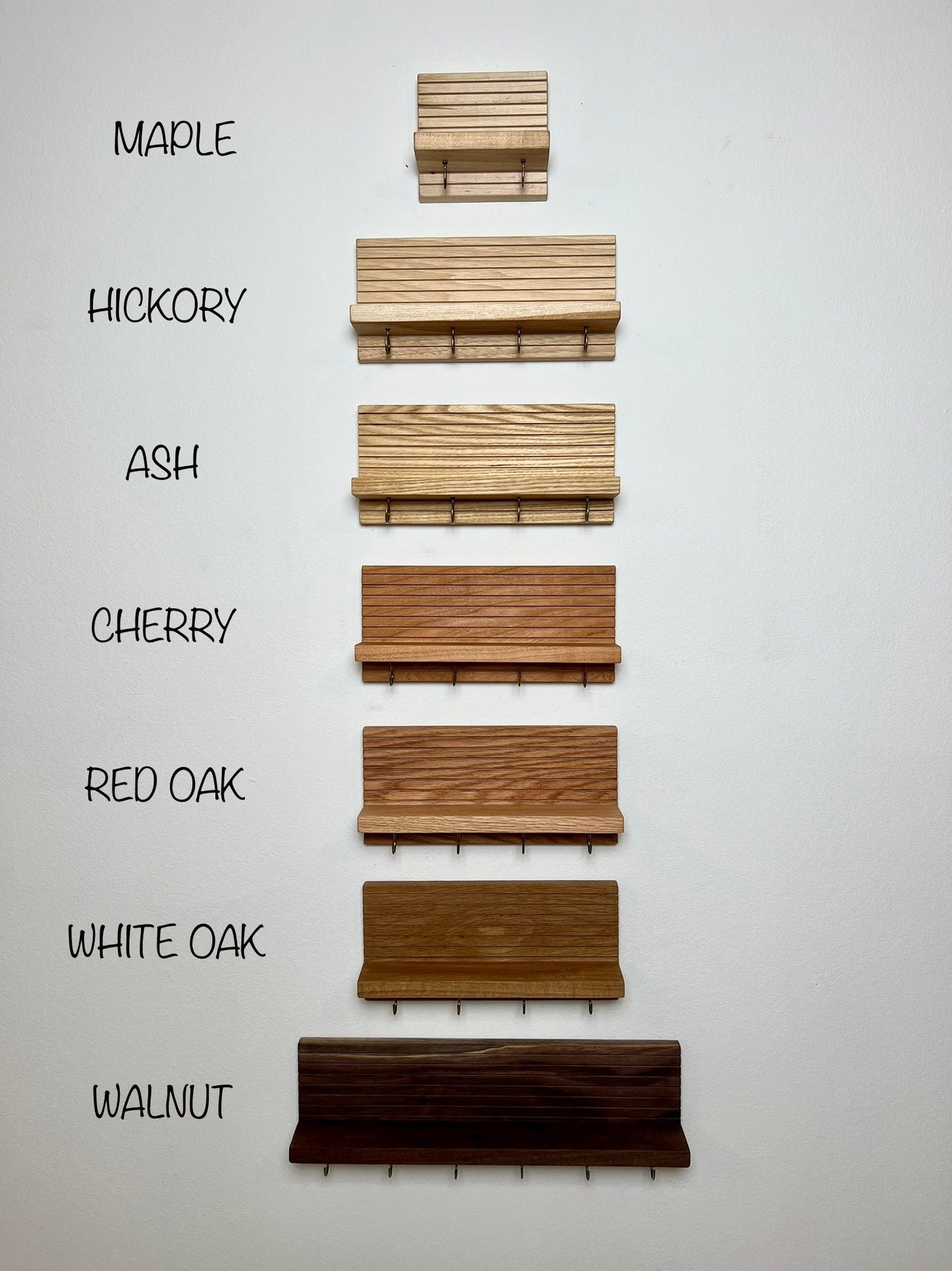 Hardwood Entryway Organizer | All sizes and woods