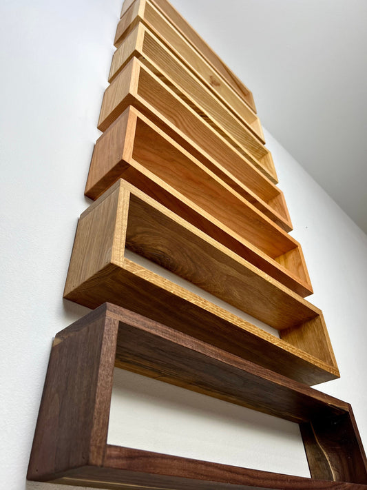 Hardwood Floating Rectangle Shelf